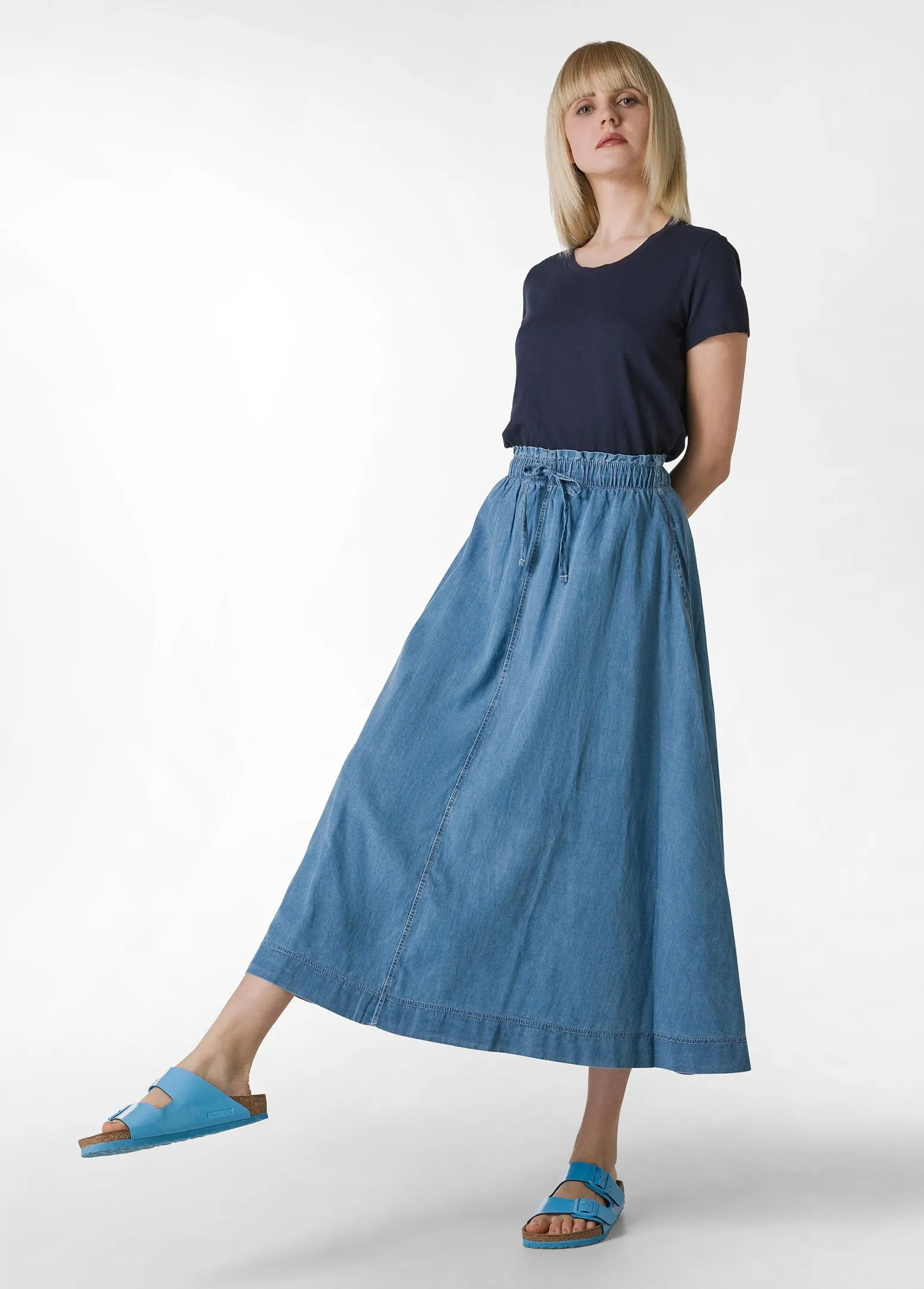DEHA Top & T-Shirts*T-Shirt In Jersey Fiammato Blu
