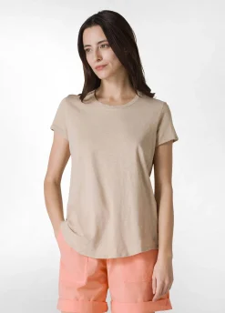 DEHA Top & T-Shirts*T-Shirt In Jersey Fiammato Beige
