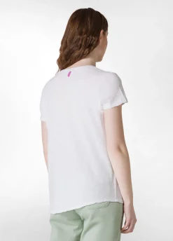 DEHA Top & T-Shirts*T-Shirt In Jersey Fiammato Bianco
