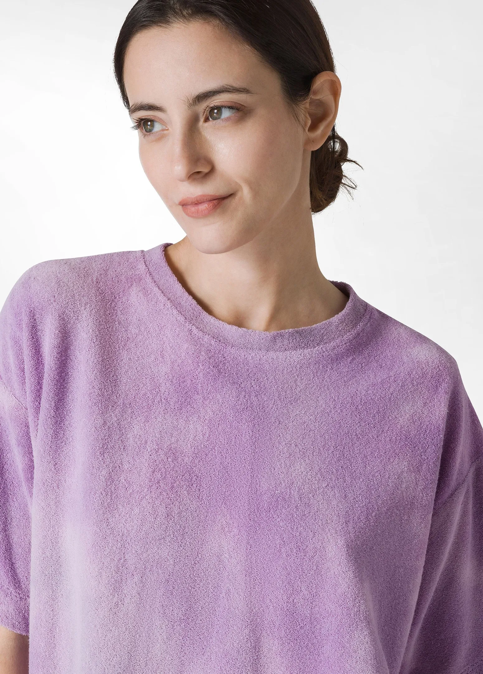DEHA Top & T-Shirts*T-Shirt In Spugna Effetto Batik Viola