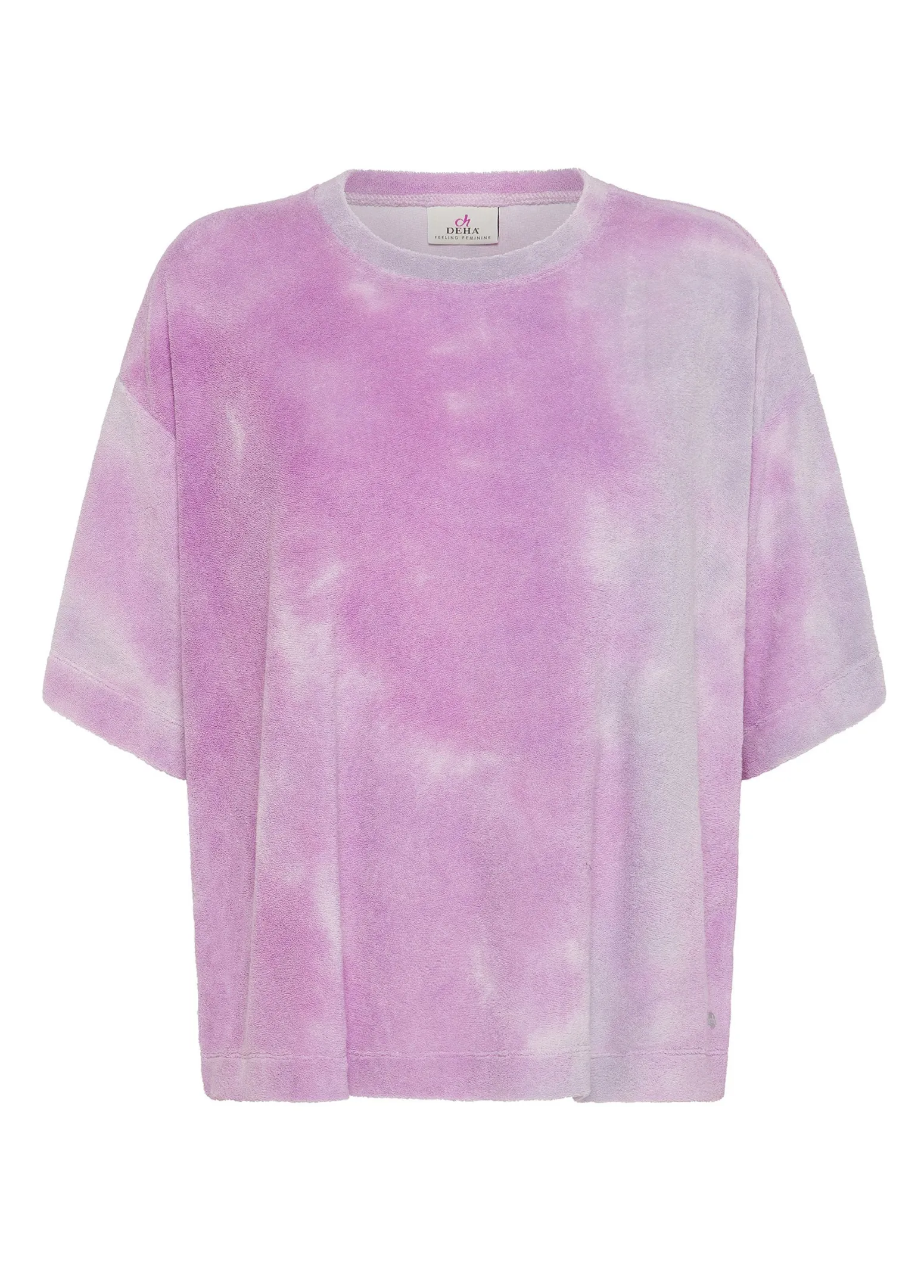 DEHA Top & T-Shirts*T-Shirt In Spugna Effetto Batik Viola