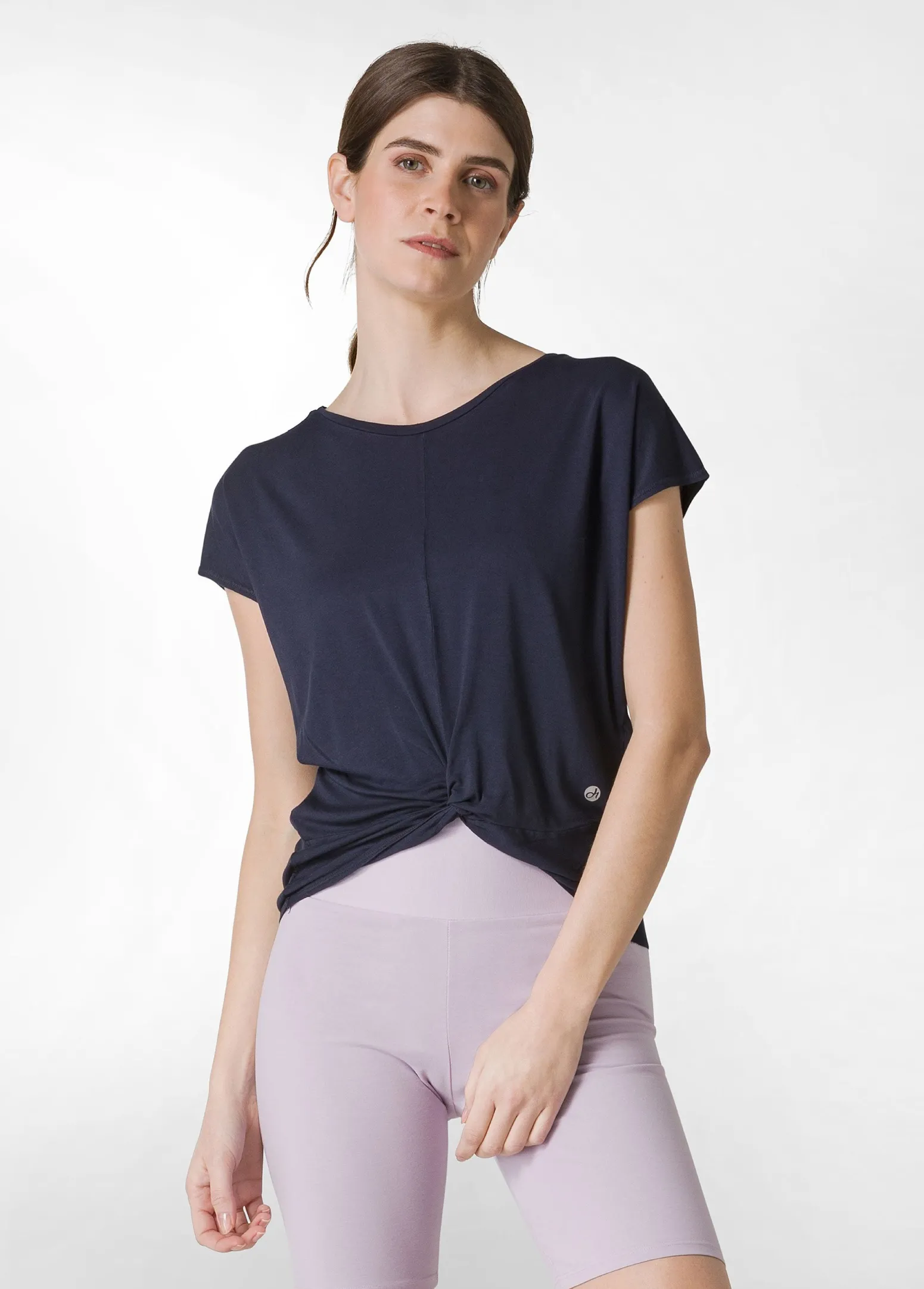 DEHA Top & T-Shirts*T-Shirt In Viscosa Con Nodo Blu