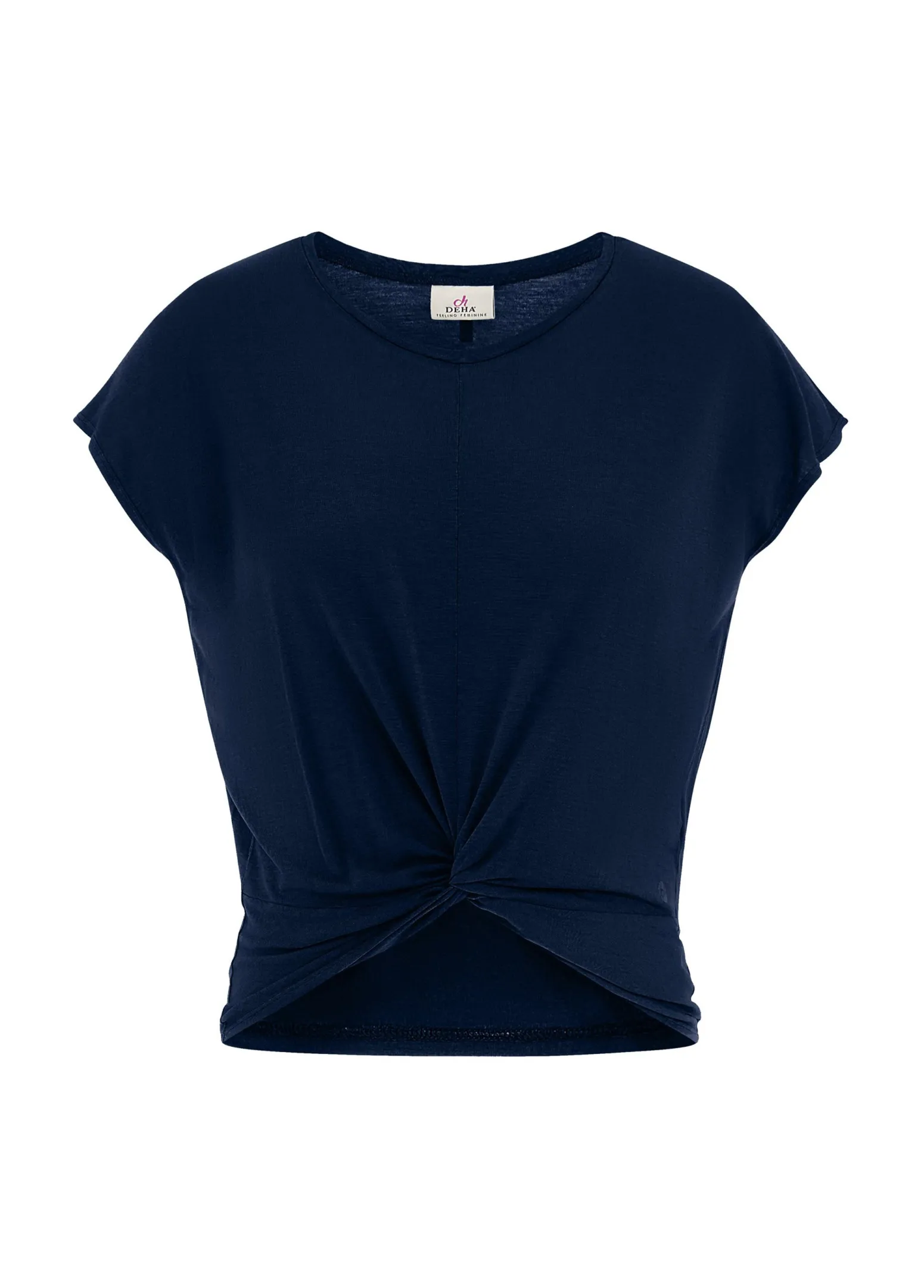 DEHA Top & T-Shirts*T-Shirt In Viscosa Con Nodo Blu