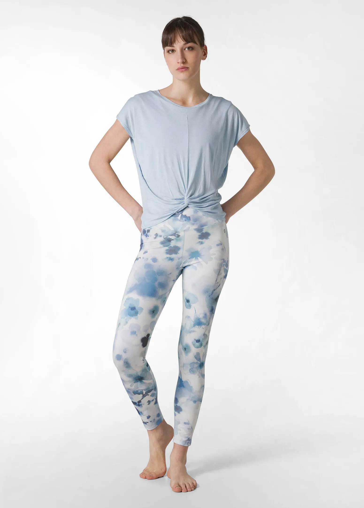 DEHA Top & T-Shirts*T-Shirt In Viscosa Con Nodo Blu