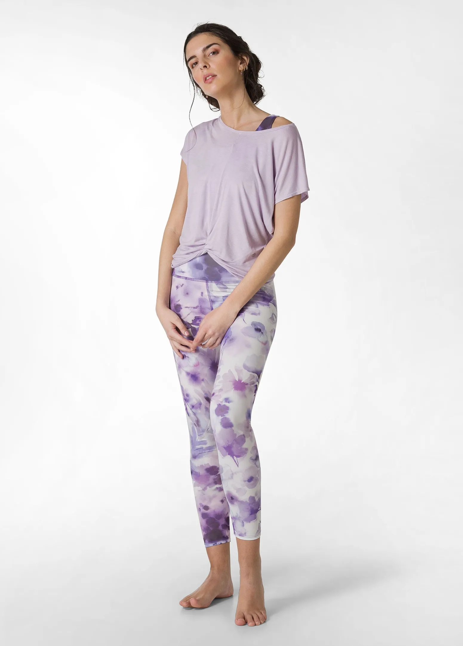 DEHA Top & T-Shirts*T-Shirt In Viscosa Con Nodo Viola