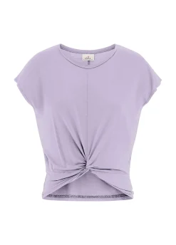 DEHA Top & T-Shirts*T-Shirt In Viscosa Con Nodo Viola