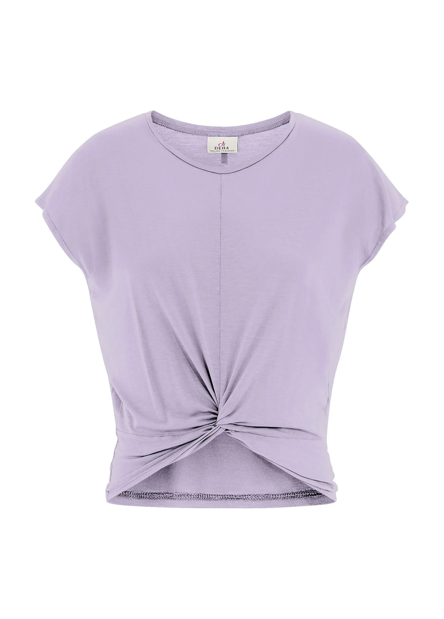 DEHA Top & T-Shirts*T-Shirt In Viscosa Con Nodo Viola