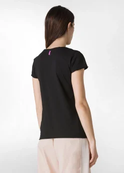 DEHA Top & T-Shirts*T-Shirt Leggera Con Stampa Nero