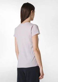 DEHA Top & T-Shirts*T-Shirt Leggera Scollo A V Con Stampa Viola