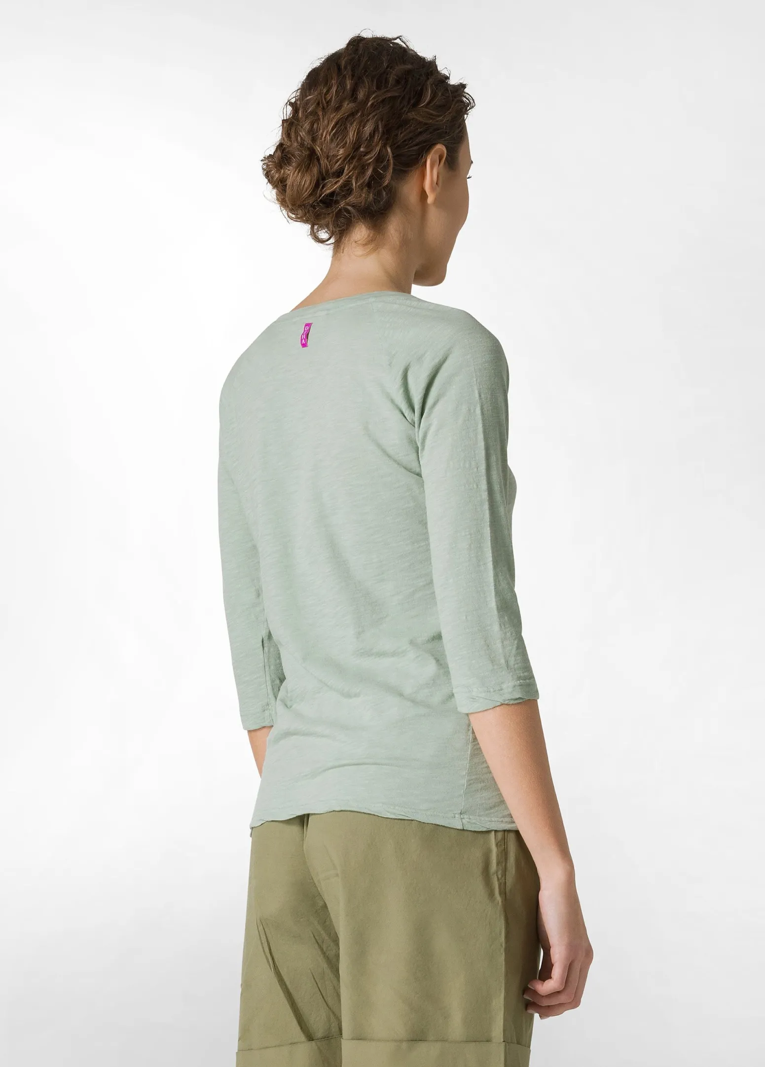DEHA Top & T-Shirts*T-Shirt Manica 3/4 In Jersey Fiammato Verde