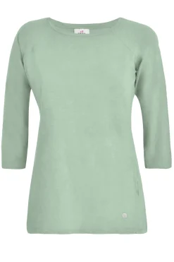 DEHA Top & T-Shirts*T-Shirt Manica 3/4 In Jersey Fiammato Verde