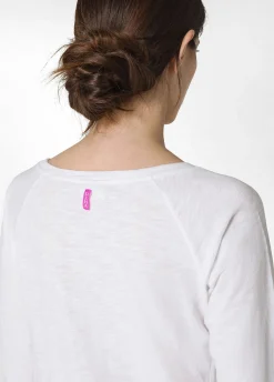 DEHA Top & T-Shirts*T-Shirt Manica 3/4 In Jersey Fiammato Bianco