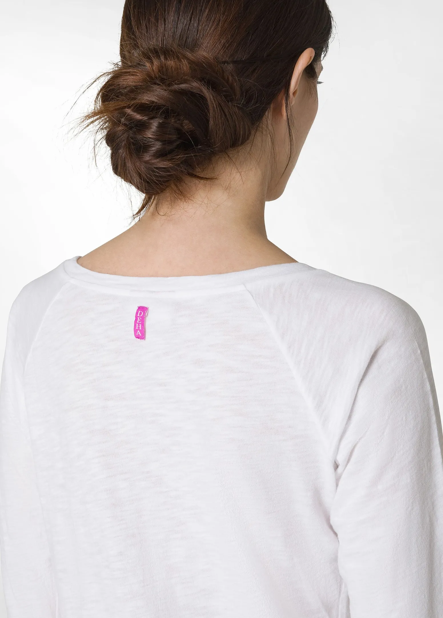 DEHA Top & T-Shirts*T-Shirt Manica 3/4 In Jersey Fiammato Bianco