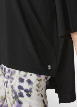 DEHA Top & T-Shirts*T-Shirt Maxi In Viscosa Nero