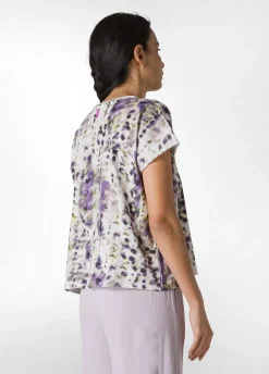 DEHA Top & T-Shirts*T-Shirt Organica Ampia Stampata Viola