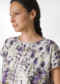 DEHA Top & T-Shirts*T-Shirt Organica Ampia Stampata Viola
