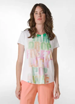 DEHA Top & T-Shirts*T-Shirt Svasata Con Scritte Bianco