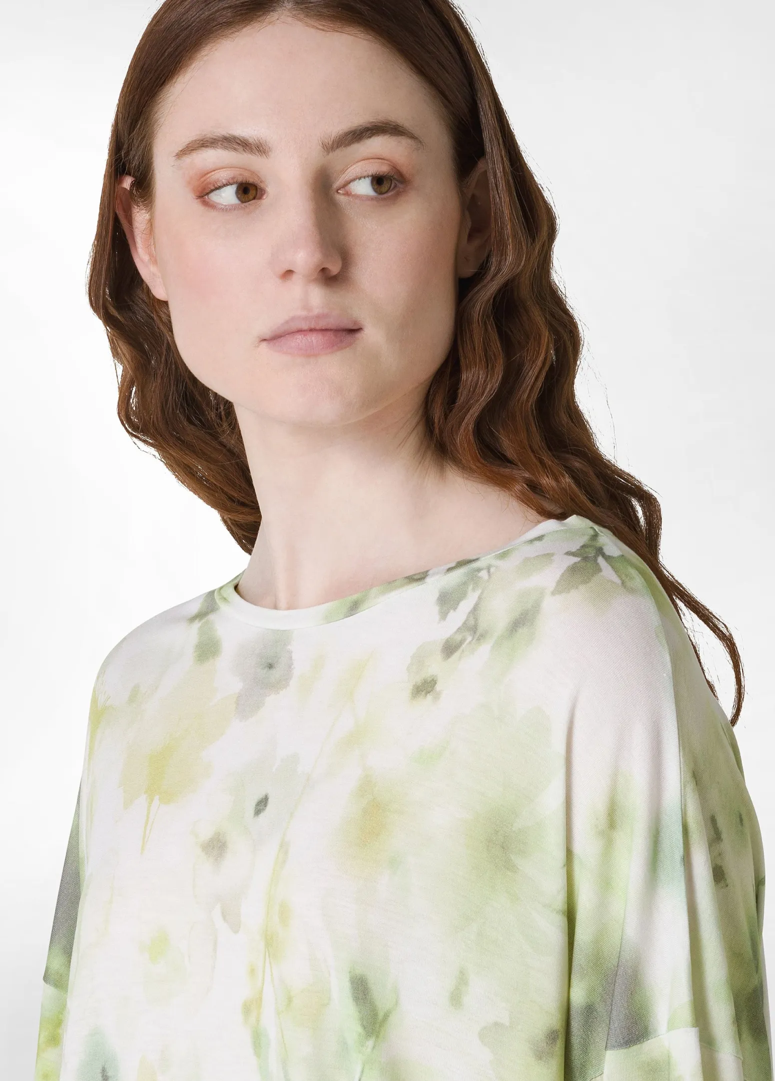 DEHA Top & T-Shirts*T-Shirt Yoga Maxi Stampata Verde